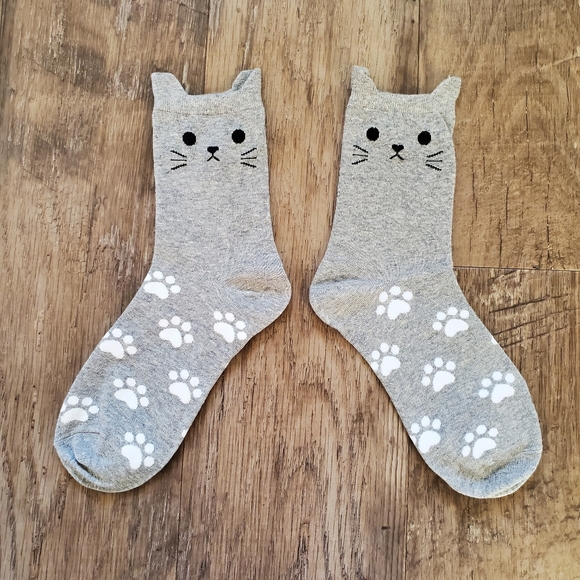 Colorful Cat Socks - Set of 3 - Picture 4 of 6